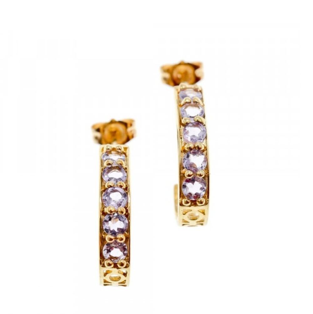 14K Yellow Gold Tanzanite Earrings